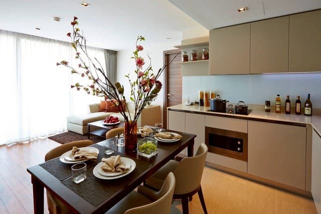ให้เช่า คอนโด The Residence @61 ทองหล่อ ขนาด 72 ตร.ม. 2 นอน 1 น้ำ พร้อมห้องทำงาน ตกแต่งครบ พร้อมแม่บ้าน ใกล้ BTS เอกมัย 75,000