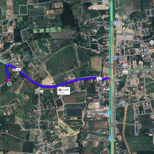 ขายที่ดิน 60 ตร.ว. นาเริก พนัสนิคม ใกล้สี่แยกเกาะโพธิ์ 331 (1.2 กม ) 4