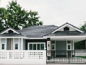บ้านสวยชั้นเดียว สไตล์มูจิ ทรงจั่ว ใกล้ตลาดเจดีย์แม่ครัว