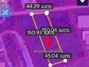 ขายที่ดินอมตะนครชลบุรีเฟส 9สีม่วงเข้ม เนื้อที่ 4 ไร่ 3 งาน