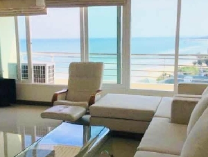 For sale Baan Hansa Huahin Condominium (บ้านหรรษา คอนโดมิเนียม) Beachfront condominium with sea view and mountain view  at big space balcony