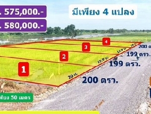 บ้านสวน วิวท้องนา ที่ดินคลอง10 รังสิต ปทุมธานี 200 ตรว.  580,000.-เท่านั้น