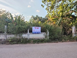 ขายที่ดินเปล่า ถมแล้ว แปลงมุม อ. แกลง ระยอง ใกล้ ชายหาดแหลมแม่พิมพ์ 500 ม. Land for Sale at Mae Phim Beach (ผังเมือง EEC)