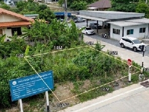 ที่ดินเปล่า ใกล้วัดท่าไม้ สมุทรสาคร ติดถนนคอนกรีต แปลงมุม 