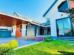 ขายบ้านเดี่ยว พูลวิลล่าหรู  100 ตร.ว. 3นอน 4น้ำ โป่ง ชลบุรี