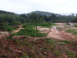 ขายที่ดินเปล่า วิวทะเล อยู่ในเกาะลันตาใหญ่ จ.กระบี่ เนื้อที่ 14-1-26 ไร่  ฝั่งตรงข้ามกับหาดคลองดาว