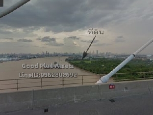 ขายที่ดินพื้นที่สีม่วง ติดแม่น้ำเจ้าพระยา 23ไร่ เหมาะกับโรงงานโกดัง  (สามารถสร้างท่าเรือได้) 