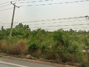 ขายที่ดินกบินทร์บุรีปราจีนบุรี ขายที่ดินปราจีนบุรี 6-3-21 ไร่ พื้นที่สีเขียว ติดถนน 3015