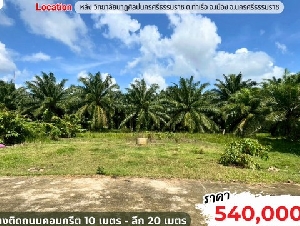 ที่ดินเปล่าแปลงสวย 51.2 ตารางวา ทำเลดี ใกล้เมืองนครศรีฯ ราคาสุดคุ้ม