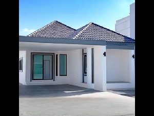 บ้านสร้างใหม่ สารภี-ดอนแก้ว พื้นที่ใหญ่กว้างมาก เงียบสงบ เป็นส่วนตัว สไตล์ Modern Contemporary