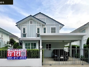 LM26-0046 ขายบ้านเดี่ยว แปลงสวย วิลลาจจิโอ รังสิต คลอง4 พื้นที่ 50.3 ตรว 3 ห้องนอน 3 ห้องน้ำ ทิศเหนือเย็นสบายตลอดปี