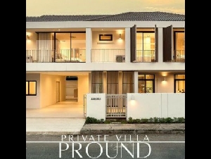 บ้านเดี่ยวสร้างใหม่ เฟอร์นิเจอร์ ตกแต่งครบ ในหมู่บ้านพราวขวัญเวียง Contemporary Modern Style