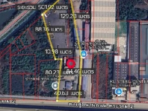 ขายที่ดินพระราม2 เนื้อที่ 5-1-36 ไร่ ที่ดิน ถม เเละเทพื้นคอนกรีต