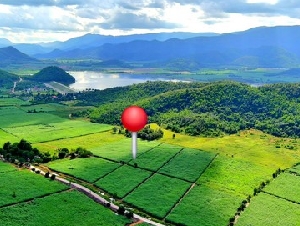 ขายที่ดินกาญจนบุรี 99 ไร่ ติดถนนคอนกรีต เป็นที่ราบและเป็นเนิน วิวเขาสวย เหมาะทำเกษตร ทำฟาร์ม บรรยากาศดี ทำรีสอร์ท ทำแหล่งท่องเที่ยว 