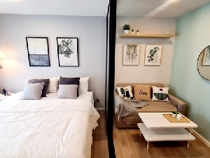  ขาย/เช่า KAVE TOWN SHIFT คอนโดฝั่งเดียวกับ ม.กรุงเทพ เดินไปเรียนได้ :: 1 ห้องนอน 1 ห้องน้ำ ชั้นสูง วิวใน