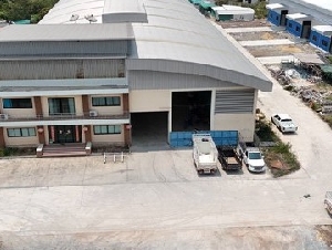 ให้เช่าโรงงาน ขนาด 3450 ตรม. พื้นที่สีชมพู ขอใบ รง.4  ใด้ รถใหญ่เข้าได้ ซอย หมื่นปรารมย์ ตำบล นาดี  เมืองสมุทรสาคร 