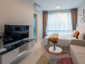 ให้เช่า คอนโด THE SKY SUKHUMVIT ใกล้ BTS อุดมสุข ห้องมุม ชั้น 1 มีเฟอร์ฯครบ